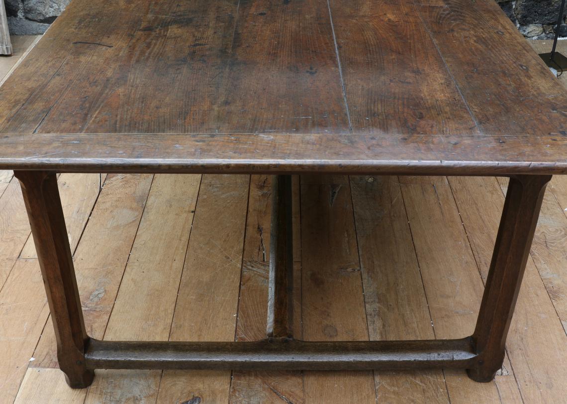 Wide Chestnut French Provincial Dining Table 